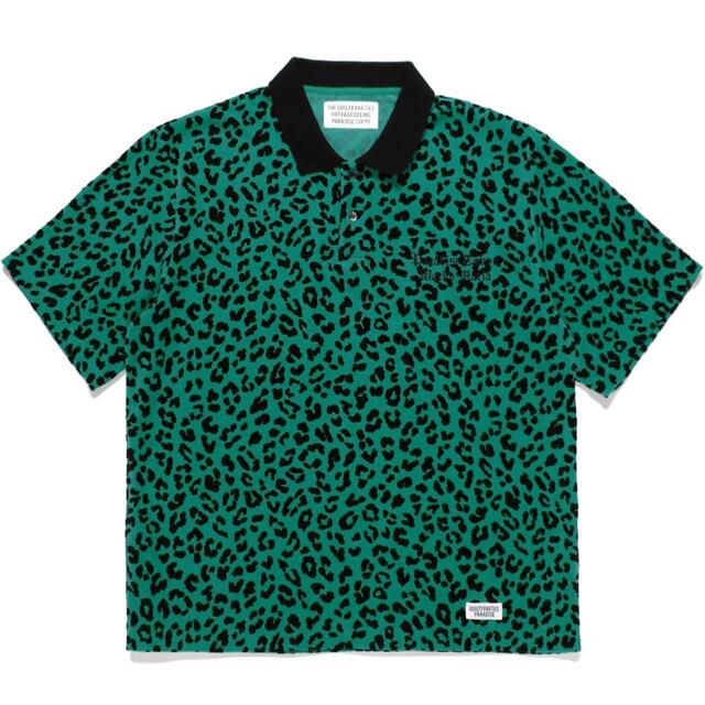 WACKO MARIA/LEOPARD VELOUR POLO SHIRT