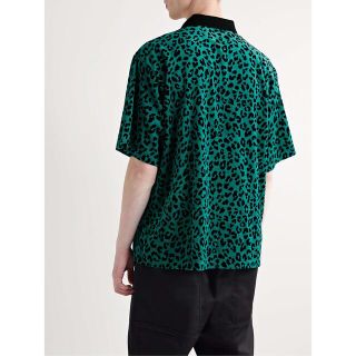 WACKO MARIA - WACKO MARIA/LEOPARD VELOUR POLO SHIRT