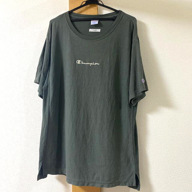 emmi atelier(エミアトリエ)のemmi × Champion Tシャツ　USED  グリーン レディースのトップス(Tシャツ(半袖/袖なし))の商品写真