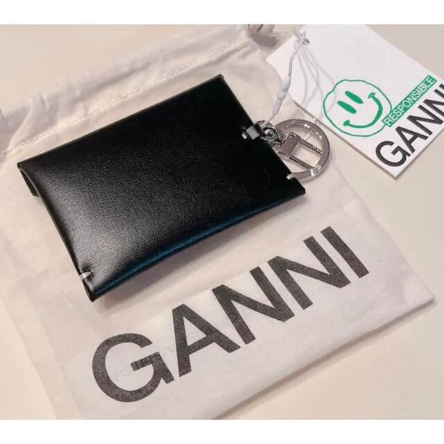 新品未使用✩GANNI ガニー キーリング カードケース キーケース ブラック