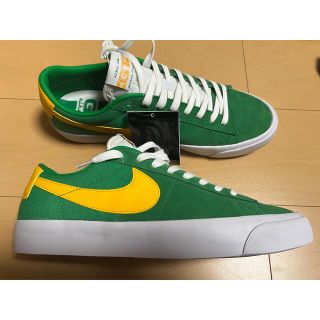 ナイキ(NIKE)の送料込29.5cm☆ナイキSB☆ブレーザーPRO GT(緑×黄)☆NIKE(スニーカー)