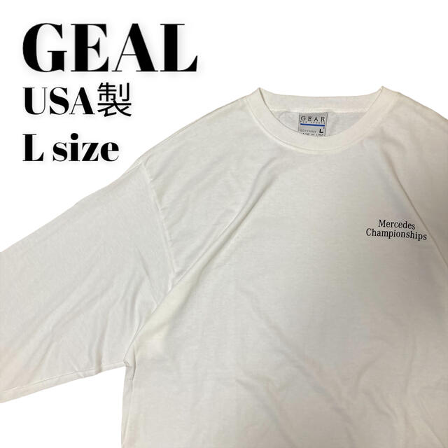 Ameri VINTAGE(アメリヴィンテージ)の未使用 USA製 ロングTシャツ ビッグシルエット 白T US 古着 L メンズのトップス(Tシャツ/カットソー(七分/長袖))の商品写真