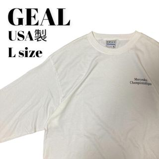 アメリヴィンテージ(Ameri VINTAGE)の未使用 USA製 ロングTシャツ ビッグシルエット 白T US 古着 L(Tシャツ/カットソー(七分/長袖))