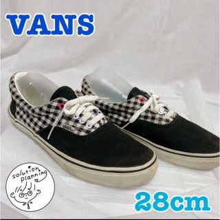 ヴァンズ(VANS)の【VANS☆V95BF】28cm 黒×ギンガムチェック柄のスニーカー※汚れあり(スニーカー)