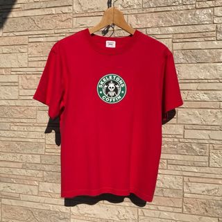 スターバックスコーヒー(Starbucks Coffee)のクルーネックTシャツ　半袖　スターバックスパロディTシャツ　スカル　スケルトン(Tシャツ/カットソー(半袖/袖なし))