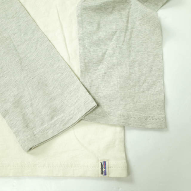 PATAGONIA パタゴニア 2017年製 M's L/S Clean Color Tee ツートーンラグランロングスリーブTシャツ 52740 S Clean Pomegranate Grey 長袖 オーガニックコットン クルーネック トップス【新古品】【PATAGONIA】