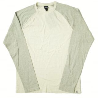 パタゴニア(patagonia)のPATAGONIA パタゴニア 2017年製 M's L/S Clean Color Tee ツートーンラグランロングスリーブTシャツ 52740 S Clean Pomegranate Grey 長袖 オーガニックコットン クルーネック トップス【新古品】【中古】【PATAGONIA】(Tシャツ/カットソー(七分/長袖))