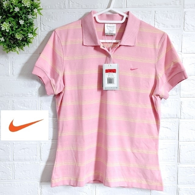 NIKE 訳あり未使用 ナイキゴルフ DRI-FI 半袖ポロシャツ ピンク レディース Lの通販 by ナンシーあんどフラワー ナイキゴルフ ポロシャツ ピンク