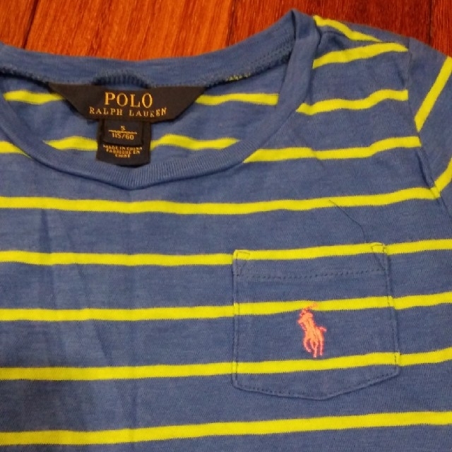 POLO RALPH LAUREN(ポロラルフローレン)のラルフローレン ボーダーワンピース 115cm キッズ/ベビー/マタニティのキッズ服女の子用(90cm~)(ワンピース)の商品写真