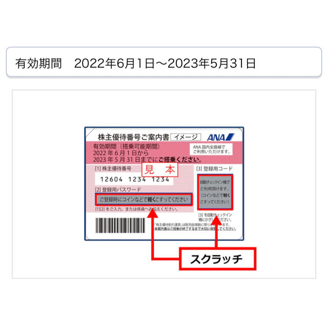 ANA(全日本空輸)(エーエヌエー(ゼンニッポンクウユ))のANA 全日空 株主優待 有効期限2023年5月31日 チケットの優待券/割引券(その他)の商品写真