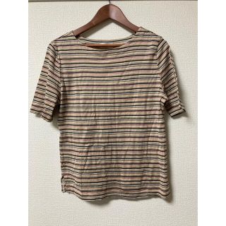 ボーダー Tシャツ トップス　薄手　Lサイズ(Tシャツ/カットソー(半袖/袖なし))