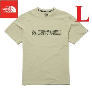 ザノースフェイス(THE NORTH FACE)の海外❗ノースフェイス Tシャツ 半袖 豹柄 ベージュ/L K349B(Tシャツ/カットソー(半袖/袖なし))