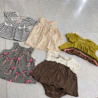 ベビーギャップ(babyGAP)の新品ブランド　ベビー服80 まとめ売り　5点(ワンピース)