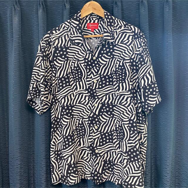 【M】Supreme Flags Rayon S/S Shirt レーヨンシャツ