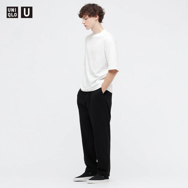 UNIQLO(ユニクロ)のユニクロ UNIQLO エアリズムコットンオーバーサイズTシャツ（5分袖）白 L メンズのトップス(Tシャツ/カットソー(半袖/袖なし))の商品写真