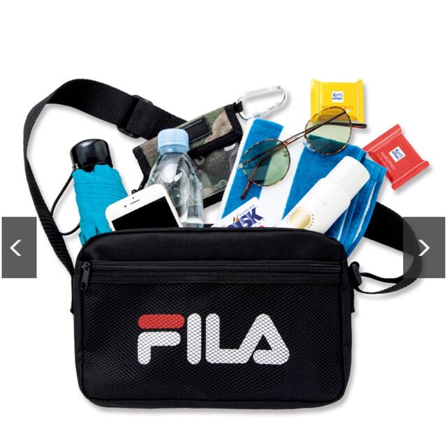 FILA(フィラ)のFILA フィラ　メッシュポケット付き ロゴショルダーバッグ レディースのバッグ(ショルダーバッグ)の商品写真