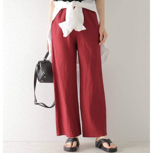 Plage(プラージュ)のplage Linen Bias Relax pants キレイめリネンパンツ1 レディースのパンツ(クロップドパンツ)の商品写真