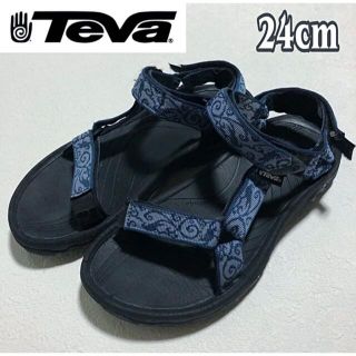 テバ(Teva)のsize24cm◆匿名配送♢Teva◆サンダル ブラック ブルー(サンダル)