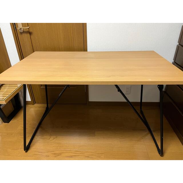 無印良品 木製折りたたみテーブル オーク材突板 幅120cm 託し 無印良品 木製折りたたみテーブル オーク材突板 幅120cm 託し