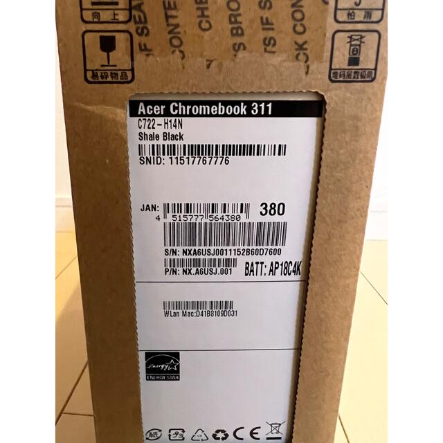 Google Chromebook Acer C722-H14N 11.6インチ スマホ/家電/カメラ PC