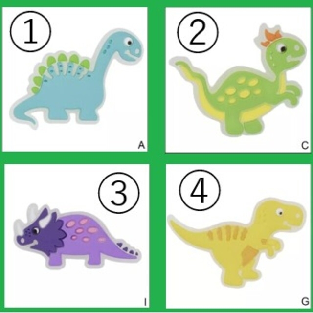 恐竜　発光ジビッツ　選ぶ5個セット　クロックス　サンダル　アクセサリー エンタメ/ホビーのおもちゃ/ぬいぐるみ(キャラクターグッズ)の商品写真