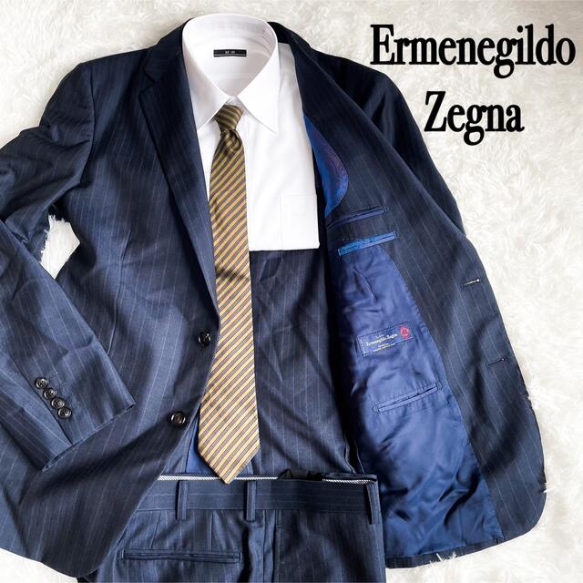 Ermenegildo Zegna ゼニア セットアップスーツ ストライプ 紺