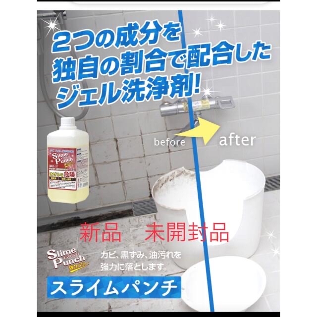 スライムパンチ 1個 洗浄剤 洗剤 カビ ヌメリ 油汚れ 低臭 除菌 ジェル