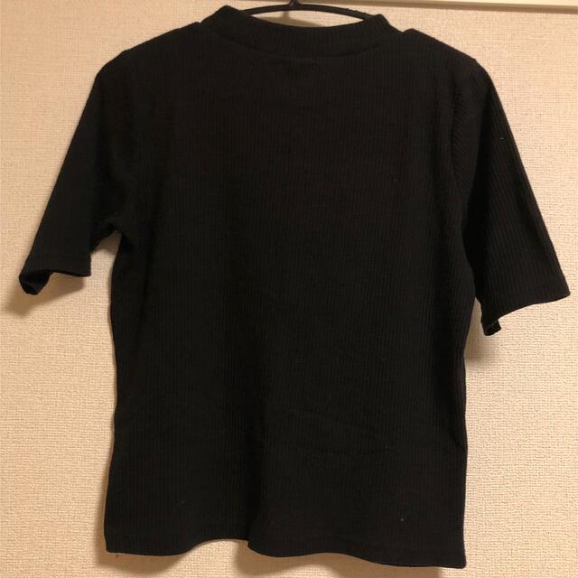 HONEYS(ハニーズ)の値下げ　ハニーズ　トップス　黒　 レディースのトップス(Tシャツ(半袖/袖なし))の商品写真