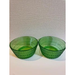 イッタラ(iittala)のイッタラ カステヘルミボウル230ml クリスマスグリーン限定色2個セット(食器)