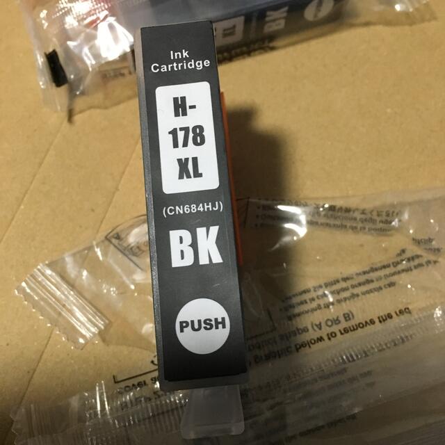 開封済　互換インク2個　HP178XLBK 黒　増量　ICチップ要移設 インテリア/住まい/日用品のオフィス用品(その他)の商品写真