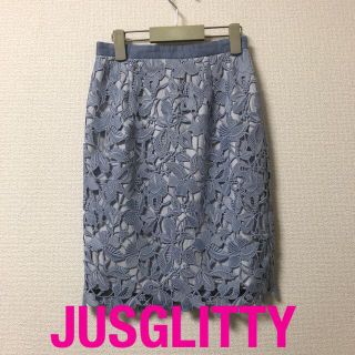 ジャスグリッティー(JUSGLITTY)のJUSGLITTY  レース　タイトスカート　セール価格(ひざ丈スカート)