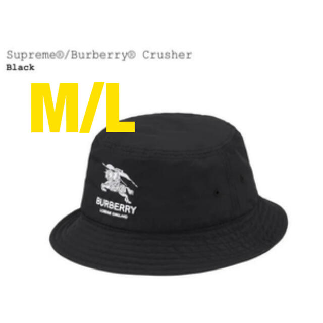 Supreme - Supreme Burberry crusher hat 黒 M/Lの通販 by