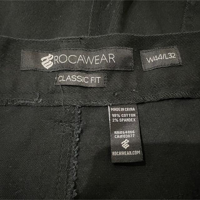 ROCAWEAR ロカウェア W44 極太 ダブルニー ワイドパンツ ブラック