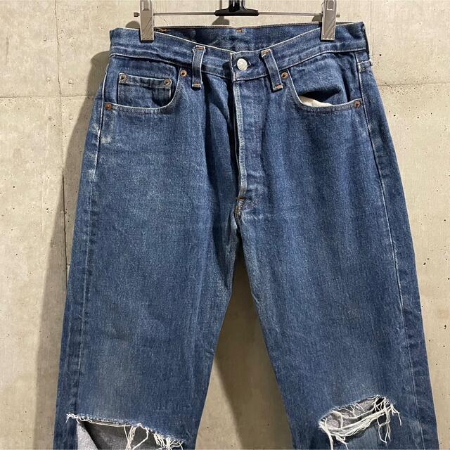 購入 品 ブログ levi's 501 usa クラッシュデニム ダメージ グランジ