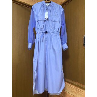 HYKE GROSGRAIN SHIRT DRESS シアー