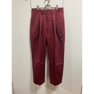 コモリ(COMOLI)のNEAT "Turpan Satin WIDE" BURGUNDY size44(スラックス)