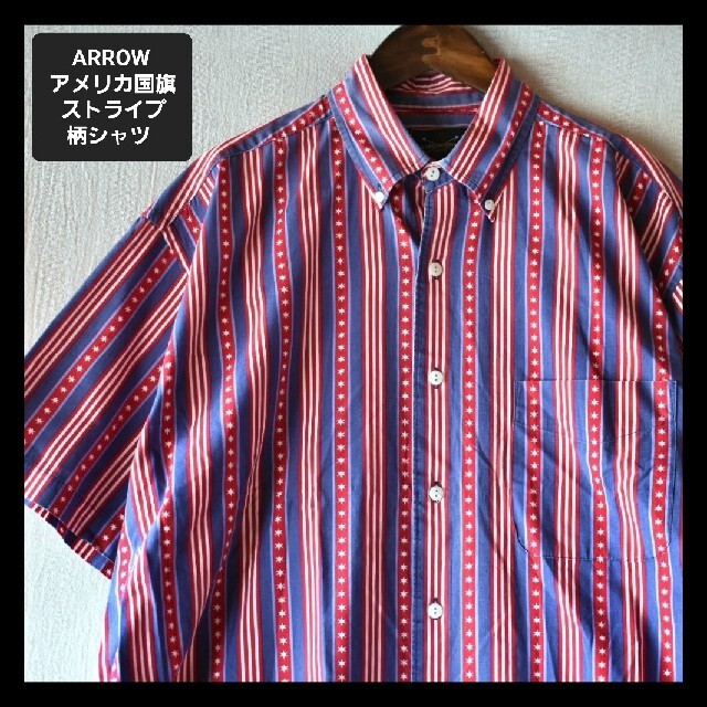 ARROW(アロー)の古着★THE ARROW COMPANY アロー スターストライプ国旗柄 シャツ メンズのトップス(シャツ)の商品写真