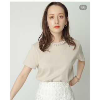 マイストラーダ(Mystrada)のパール付きカットソー新品完売‼️アルページュストーリー(Tシャツ(半袖/袖なし))