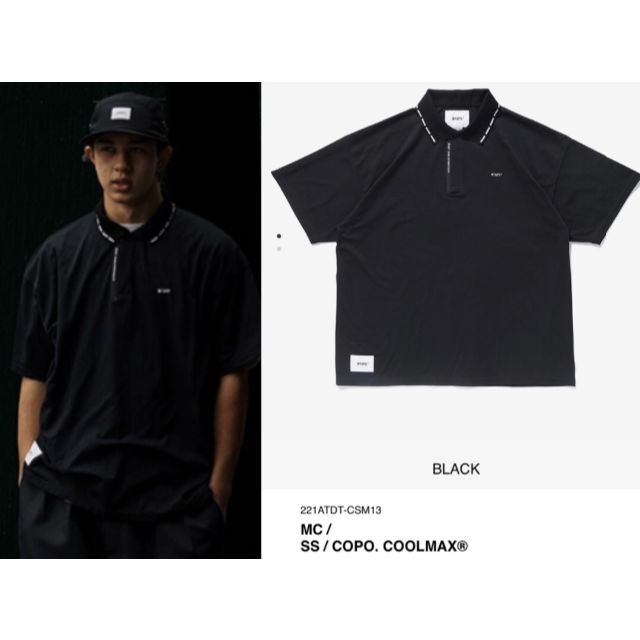 BLACK L 22SS WTAPS MC / SS / COPO. COOLポロシャツ