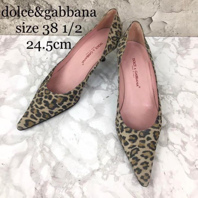 DOLCE&GABBANA(ドルチェアンドガッバーナ)のdolce&gabbana ドルチェ&ガッバーナ パンプス ヒョウ柄 38.5 レディースの靴/シューズ(ハイヒール/パンプス)の商品写真