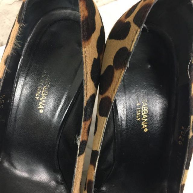 DOLCE&GABBANA(ドルチェアンドガッバーナ)のDOLCE&GABBANA パンプス ヒョウ柄 ポインテッドトゥ 22.5 23 レディースの靴/シューズ(ハイヒール/パンプス)の商品写真