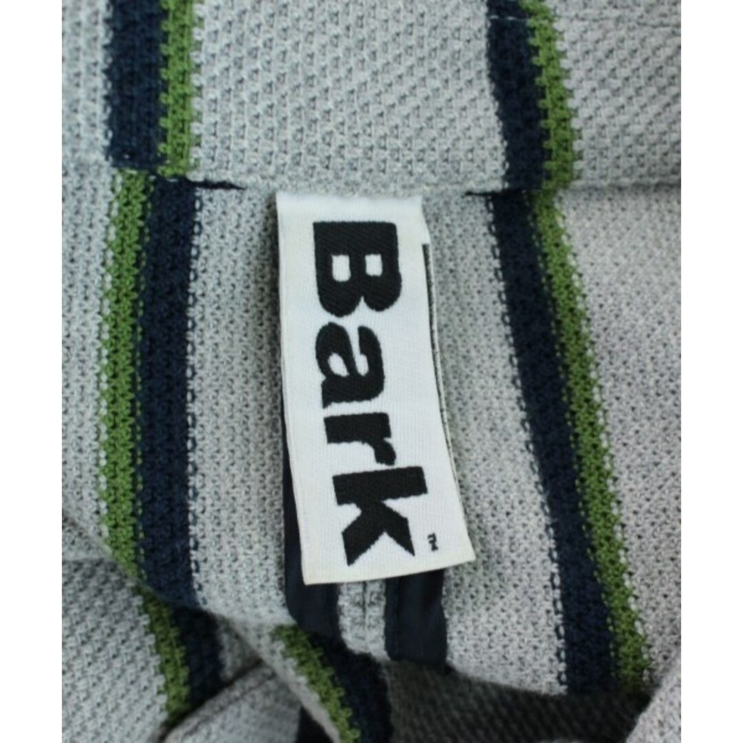 Bark バーク ジャケット XS グレーx紺x緑(ストライプ)