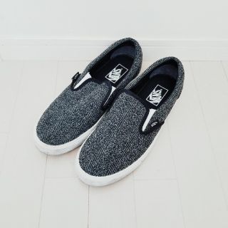 ヴァンズ(VANS)のVANS ミックスグレー ツイード スリッポン 26㎝ ヴァンズ スニーカー(スリッポン/モカシン)