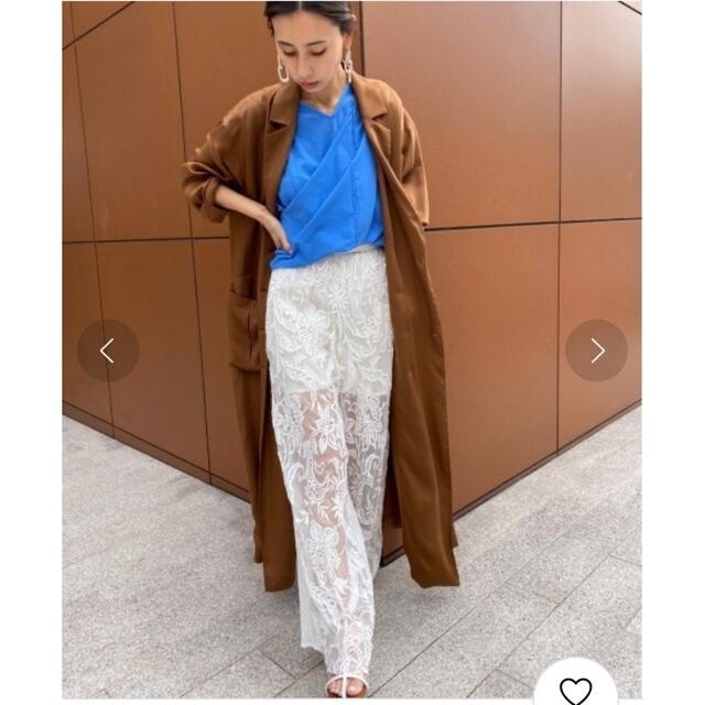 Ameri VINTAGE(アメリヴィンテージ)のAMERI MEDI EMBROIDERY TULLE PANTS   レディースのパンツ(カジュアルパンツ)の商品写真