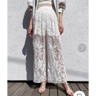 アメリヴィンテージ(Ameri VINTAGE)のAMERI MEDI EMBROIDERY TULLE PANTS  (カジュアルパンツ)