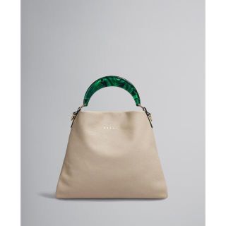 マルニ(Marni)のMARNI marni マルニ　ベージュ　レザー製VENICEスモールバッグ(ショルダーバッグ)