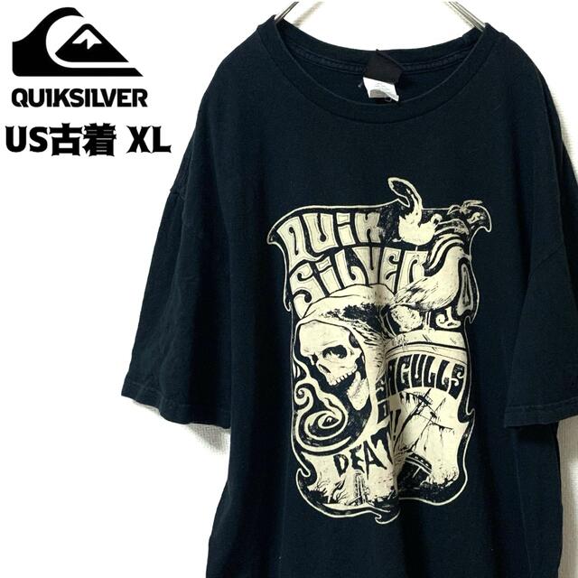 QUIKSILVER(クイックシルバー)のUS古着 クイックシルバー 半袖Tシャツ プリント ゆるだぼ サーフィン XL メンズのトップス(Tシャツ/カットソー(半袖/袖なし))の商品写真