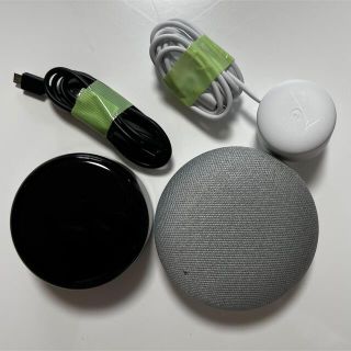 グーグル(Google)のGoogle Homeミニ　ここリモ（赤外線リモコン）セット(スピーカー)