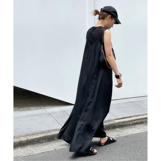 DEUXIEME CLASSE(ドゥーズィエムクラス)の美品　Deuxieme Classe Sun Dress ブラック レディースのワンピース(ロングワンピース/マキシワンピース)の商品写真