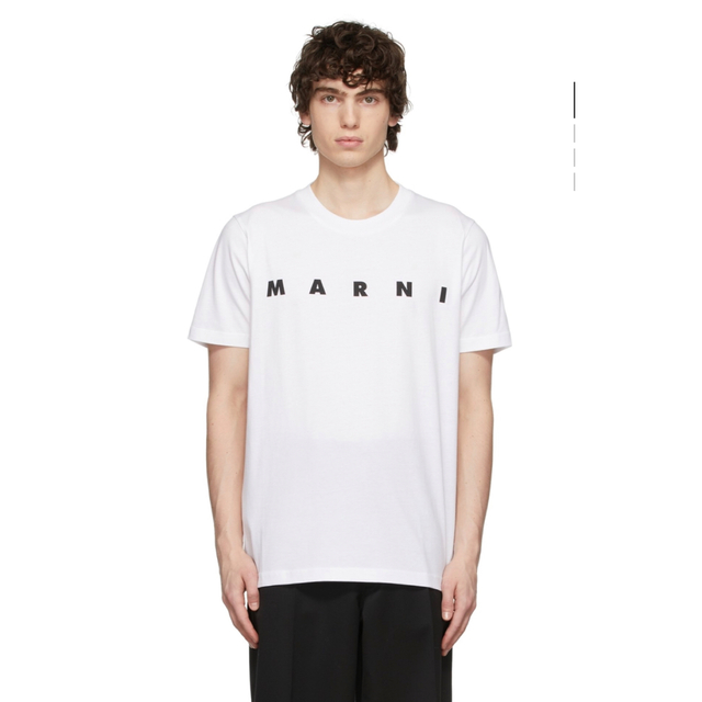 MARNI マルニ　ホワイトロゴTシャツ　46